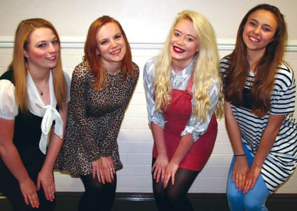 The girls who will be starring in the musical. From left: Gabby Dams, Hannah Morris, Sophie Butler and Kate Bowskill.