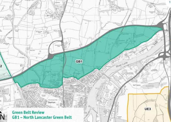 GB1 north Lancashire greenbelt proposal