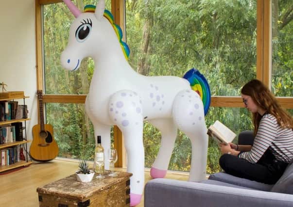 Whats in the box? Online retailer Firebox do include inflatable unicorns in its range...