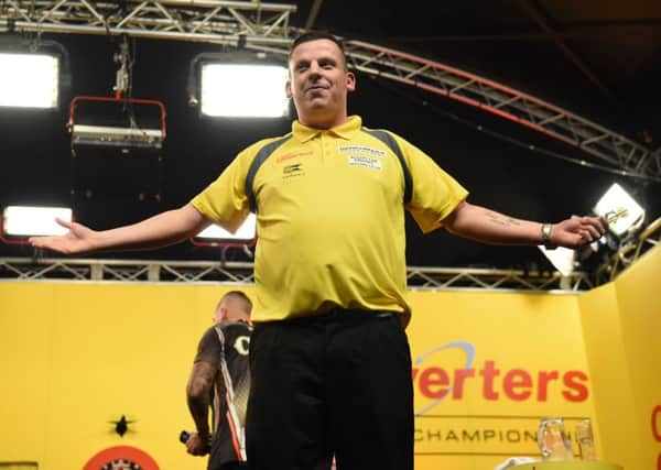 Dave Chisnall had a fine weekend at the Players Championship Finals but ultimately came up short in the final against Michael van Gerwen. Picture: Chris Dean/PDC