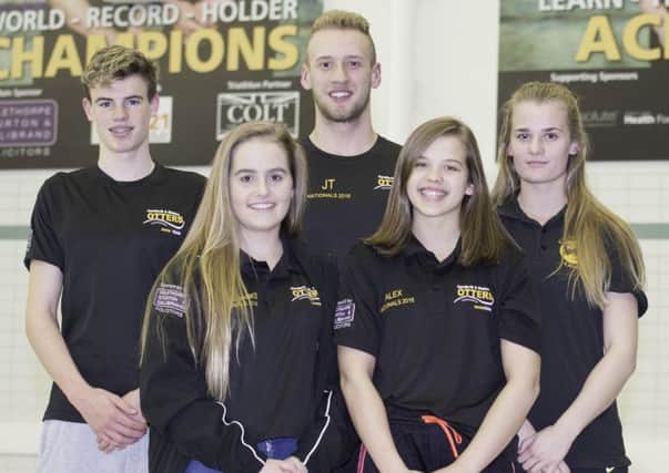 Ben Winterburn and Josh Thompson (back) with Aimee Banks, Alex Livingstone and Holly Salisbury (front).