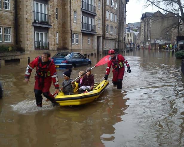 Susan Millward sent this photo of firemen giving her children a ride whilst evacuating the flats on lower St Georges Quay on Sunday.