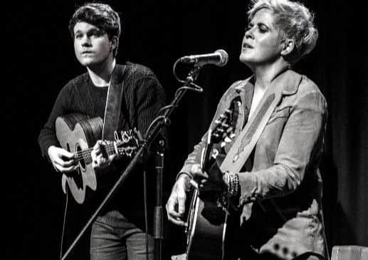 Amy Wadge with Luke Jackson who will tour the UK with her as part of a double header series of gigs.