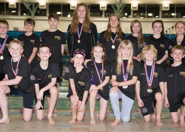 Members of Carnforth Otters who competed at Kendal in the Cumbria County Championships.