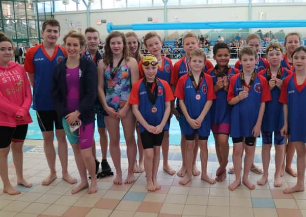 The swimmers who took part in the winter gala.