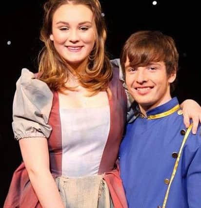 Phoebe Highman, 15, who plays Cinderella with Dylan Bell, 16, who plays Buttons.