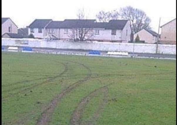 Lancaster Cricket Club outfield has been wrecked by vandals. Picture: Emma Maudsley.