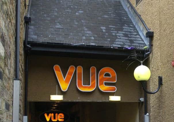 Entrance to Vue Cinema, Lancaster, from Market Square which could have glass doors on it preventing access
