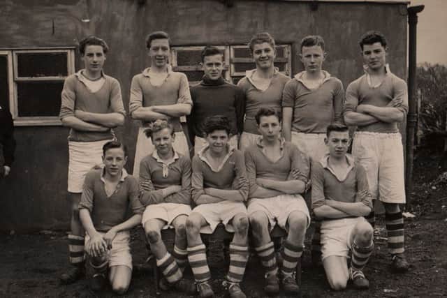 Lancaster Schoolboys 1949, Ron 2 nd from the right on the front row inevitably next to Ray Charnley