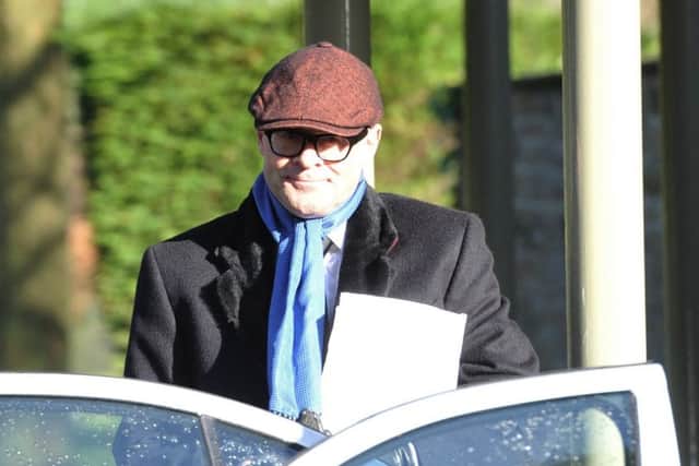 Photo Neil Cross: Harry Hill arriving at the funeral of well known Morecambe entertainer Ronne Coyles
