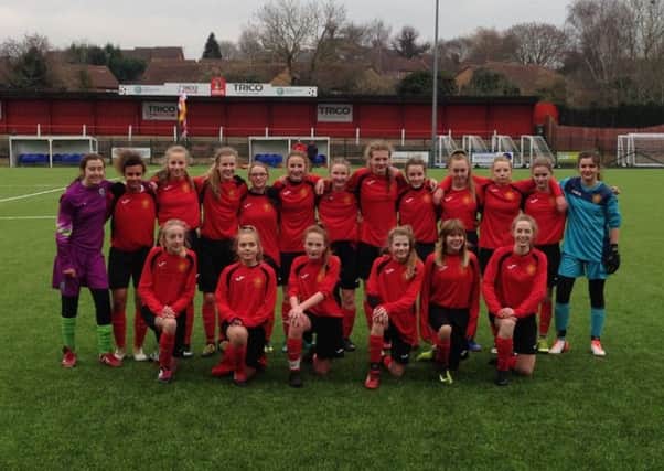 Lancashire Girls Under 14s football team.