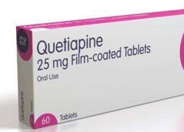 A quantity of quetiapine has been stolen from a car in Lancaster.