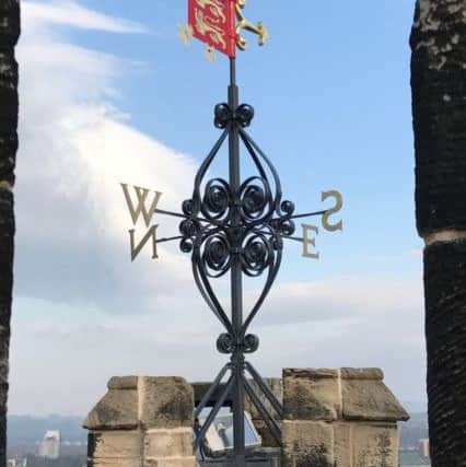 The weather vane at Lancaster Castle has been restored.