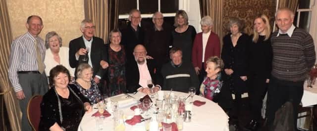 Lancaster Footlights group say farewell to Carl Hayhurst, seated second from right.