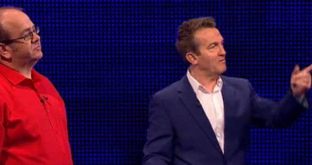 John Haydock with host Bradley Walsh on ITV1's The Chase.