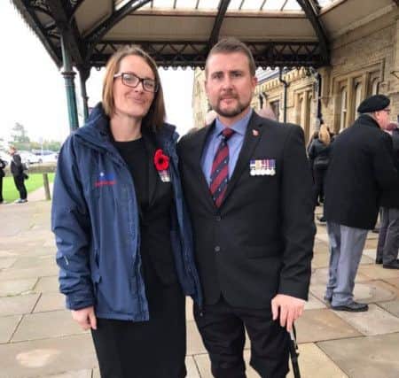 Stuart and Amy Robinson on Remembrance Day 2016.