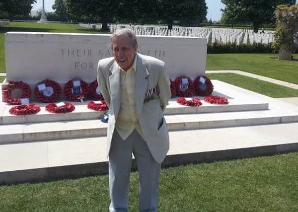 John Helme during a visit to the war graves.