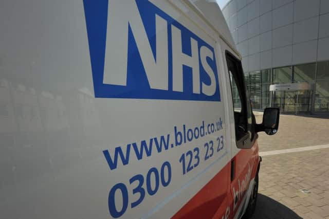 Delivering blood to hospitals. NHS. Giving Blood.