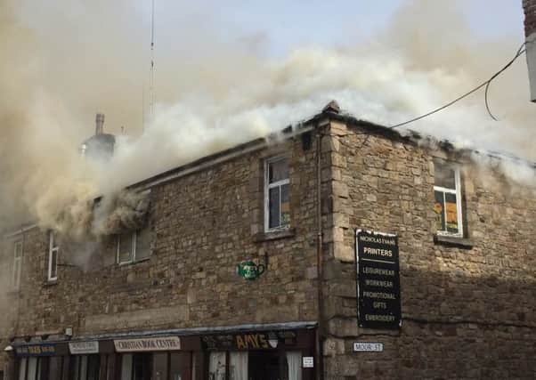 The scene of the fire on Mary Street in Lancaster. Picture: Terry Parsons.