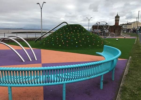 The playground near the Eric Morecambe statue has been repaired and updated in time for spring. Picture: Michelle Blade.
