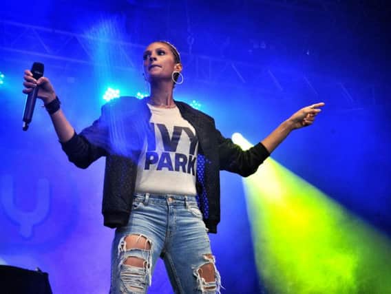 Alesha Dixon on stage during the Morecambe Carnival in 2016