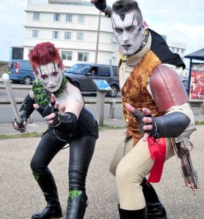 Photo: David Hurst
Winners of the adult costume competition at the Morecambe Comic Con Festival held in The Platform were Natasha Stansfield as Darth Poison and Adam Hunt as Steampunk Sith.