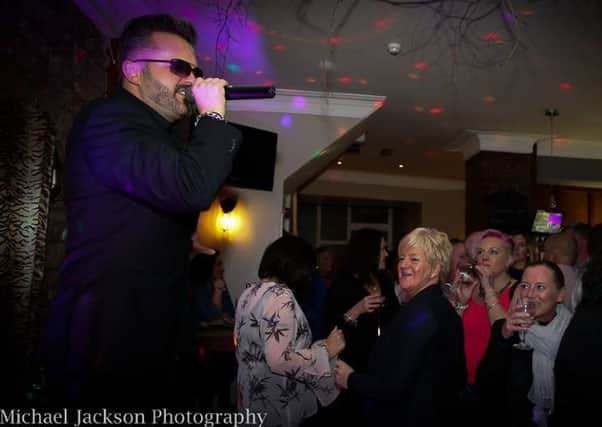 Robert Taylor performing as George Michael at the Palatine. Picture by Michael Jackson Photography.