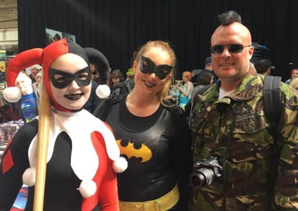 Danielle, Emma and Peter Flynn at Morecambe Comic Con.