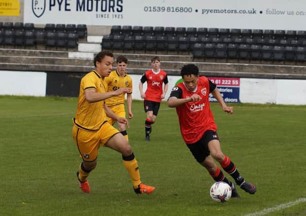 Morecambe Under 18s in action against Port Vale.
