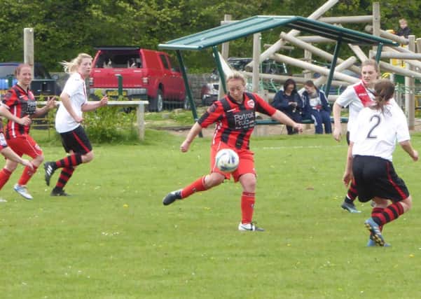 Nicola Conway set to shoot for Morecambe Ladies Reserves.