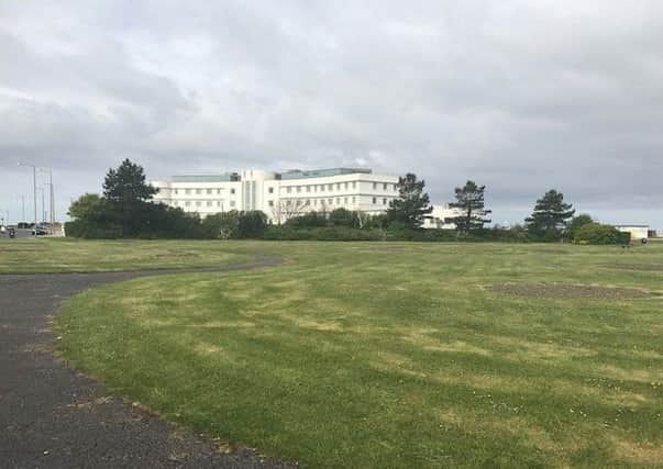 Flowers beds next to The Midland hotel in Morecambe are empty. Picture: Michelle Blade.