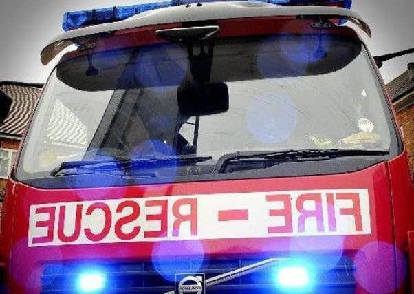 Fire crews were called to a garden fire in Morecambe.
