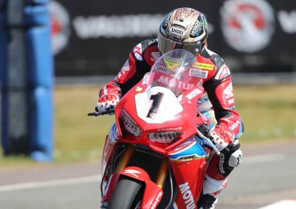 John McGuinness during Superbike practice at this year's North West 200.
 Picture: Stephen Davison/Pacemaker Press
