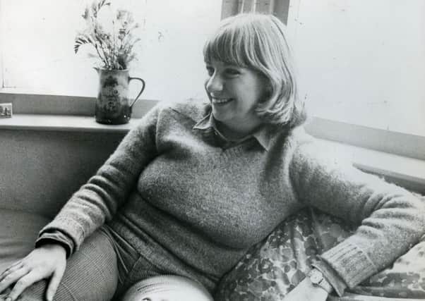 Victoria Wood in her flat in Oxford Street, Morecambe, in February 1980