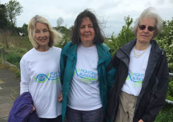 Elizabeth Kidd, Susan Wilson and Tricia Smith who took part in a sponsored walk.