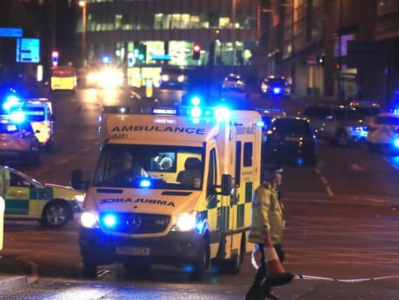 Emergency services at Manchester Arena