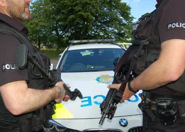 Armed and unarmed police can now be seen on the streets of Cumbria following Monday's terrorist attack.
