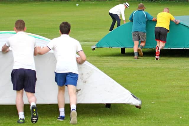 The covers come on at Boundary Meadow. Picture: Tony North