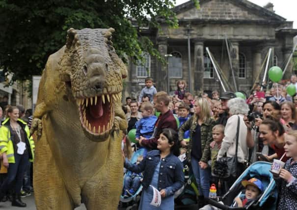Dino-Day in Lancaster city centre.