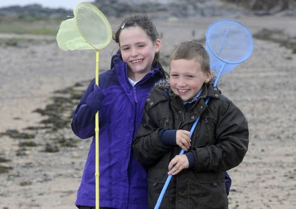 West End Primary School is one of the first schools in the area to get 'Beach School' accreditation.  Pictured are Edith Holmes, 9 and Addison Kent, 8.