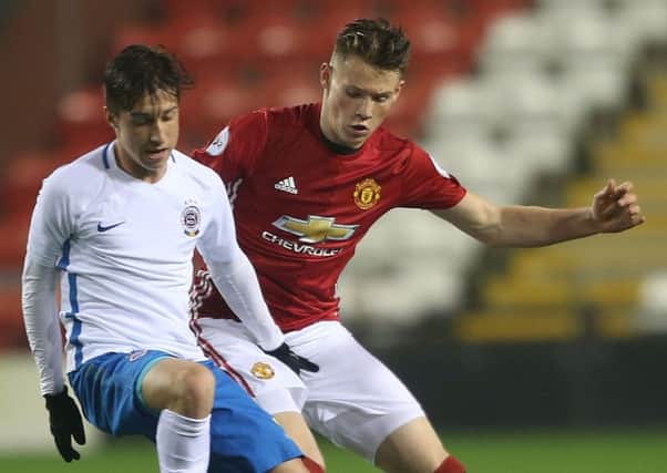 Scott McTominay in action for Manchester United's Under 23s.