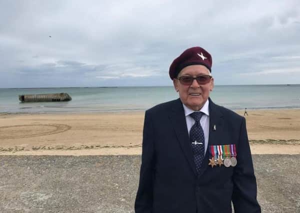 Jack Bracewell during his recent visit to Normandy.
