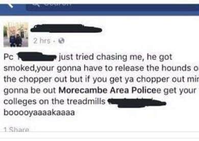 The wanted sex offender taunted police with a post on his Facebook page.