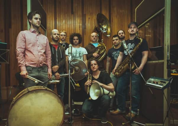 The Hackney Colliery Band. Picture by Aidan Harris.
