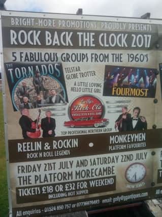 Rock Back the Clock takes place at the Platform in Morecambe.