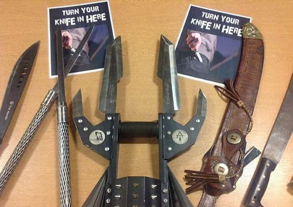 These knives were handed in during last year's knife amnesty.