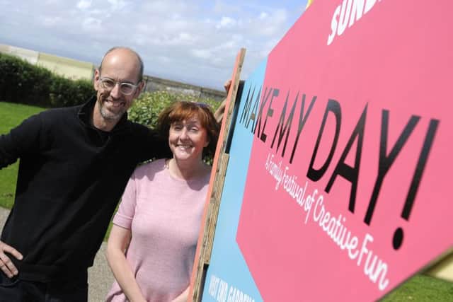 Organisers of the 'Make my Day' creative festival.  Pictured L-R John Kingston and Kate Drummond
