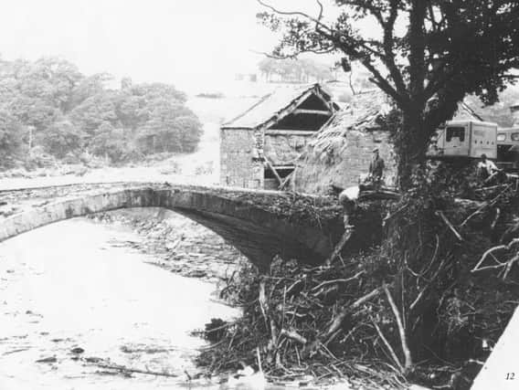 Roeburn Bridge after the Wray flood of August 1967