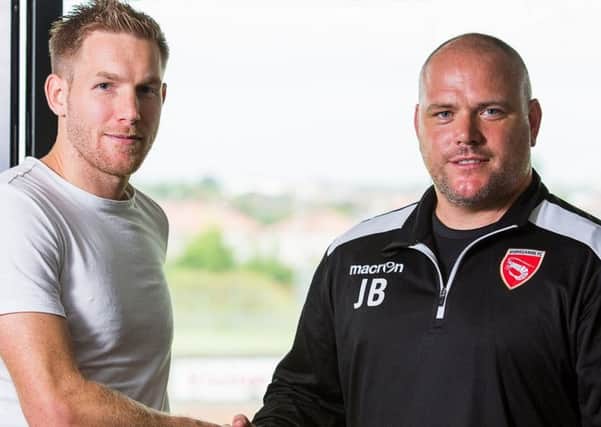 Jim Bentley welcomes Steven Old to Morecambe.