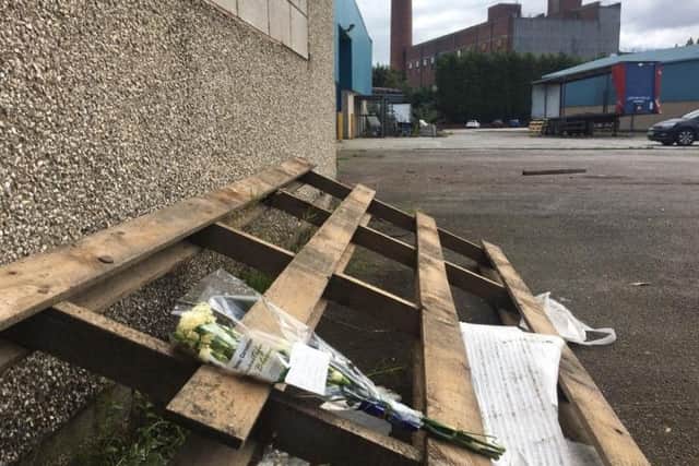 Flowers have been laid in tribute to Leon Hoyle from Lancaster.
